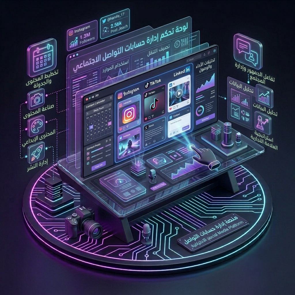 إدارة حسابات التواصل الاجتماعي وصناعة المحتوى